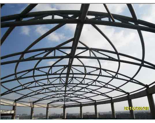 呼伦贝尔中煤朔州宾馆管桁架工程